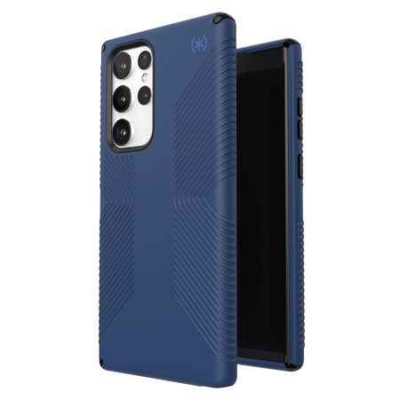 Speck Presidio Grip 2 Case For Samsung Galaxy S22 Ultra, Coastal Blue And Black 144228-9128